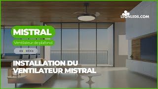 Ventilateur De Plafond Led Mistral À Pales Repliables - Mantra