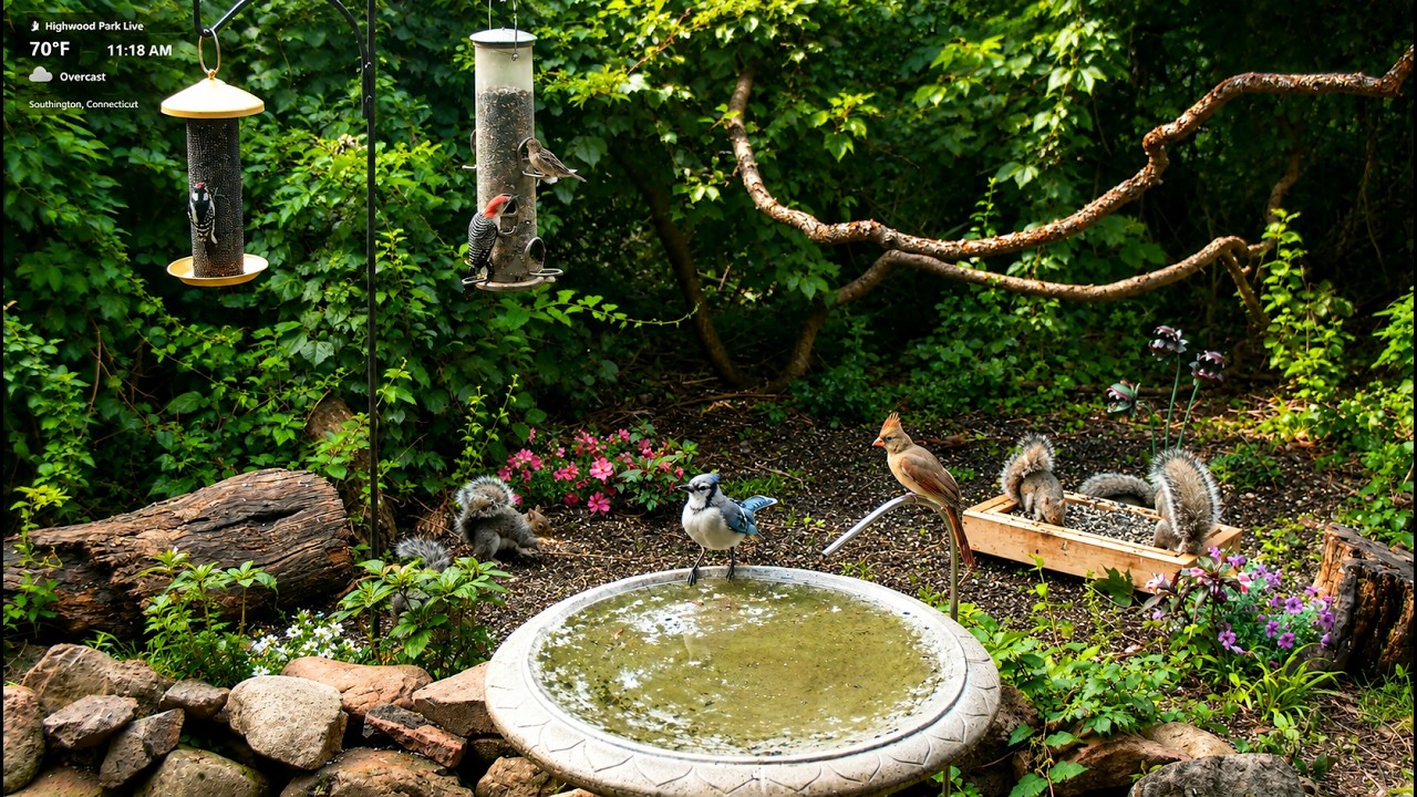 🔴 LIVE Bird Feeder & Wildlife in 4K | Relaxing Nature Sounds | Highwood Park