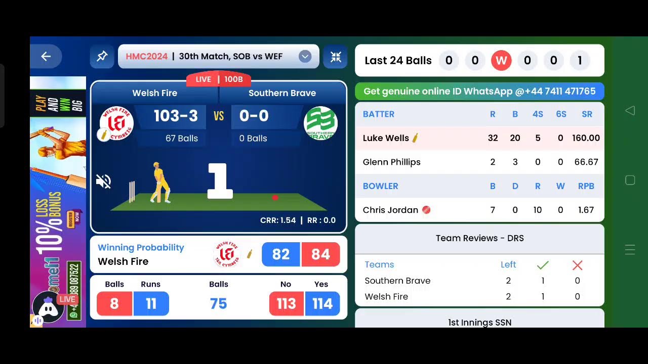 SOB VS WEF THE HUNDRED LIVE 🛑