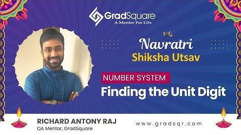 Finding the Unit Digit | Number Systems | CAT 2023 | Navratri Shiksha Utsav | Richard | GradSquare