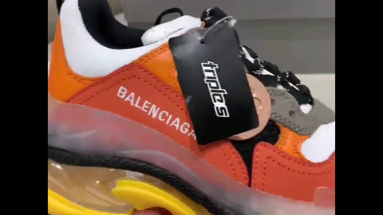 balenciaga triple s orange