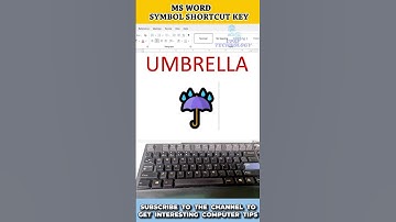 Umbrella ☔ MS Word Symbol Shortcut Key #Shorts #YouTubeShorts #ShortVideo #Msword #Trending #youtube