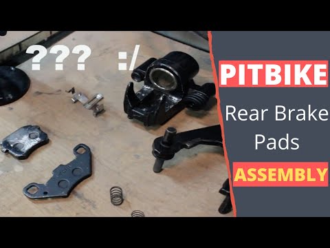 How To Assembly Rear Brake Pads Pitbike  FINALLY!!!