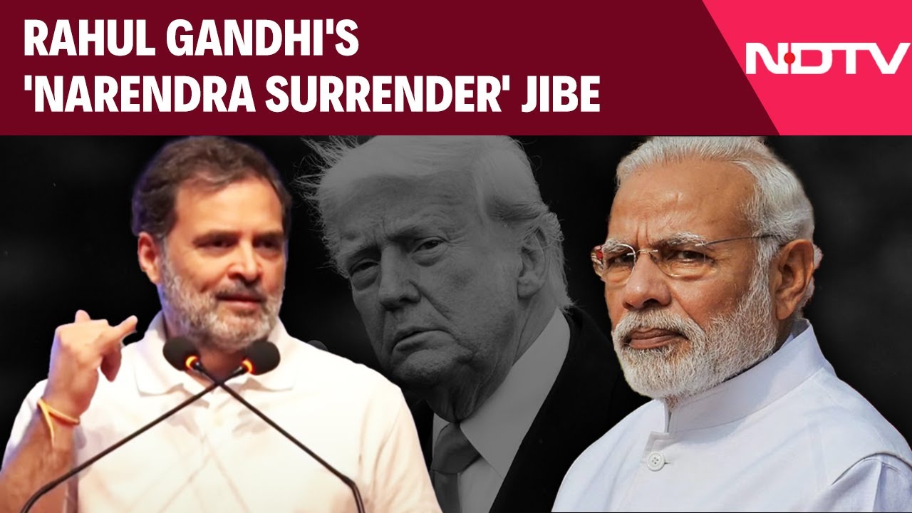 Rahul Gandhi On PM Modi | Rahul Gandhi's "Narendra Surrender" Jab At PM ...