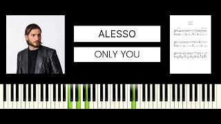 Alesso & Sentinel - Only You (BEST PIANO TUTORIAL & COVER)