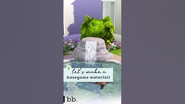 ☀️ basegame waterfall / the sims 4 / how to #thesims4 #ts4 #simsbuild #nocc #short