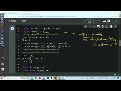 Week 9 : Lecture 43 : Polynomial Interpolation: Implementation of ...