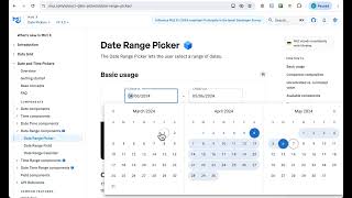 Material ui DateRangePicker bug - selected range is not in view