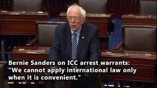 US Senator Bernie Sanders: &quot;We cannot apply international law only when it is convenient.&quot;