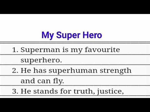 superhero essay in english