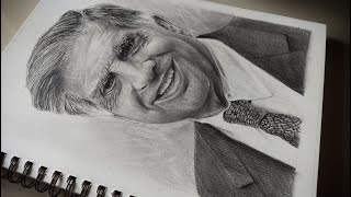 How to draw Realistic portrait drawing |Graphite Drawing| Drawing Ratan Tata using graphite pencil