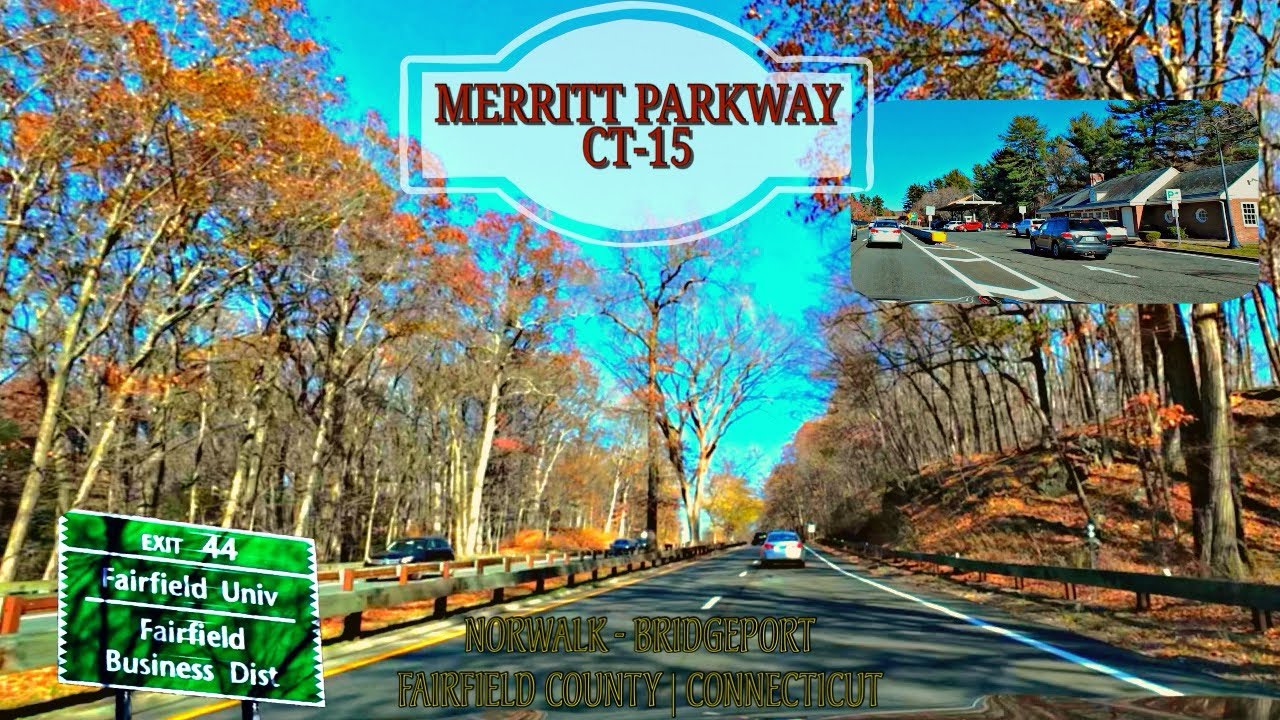 Merritt Parkway [CT-15] | Norwalk - Bridgeport | Connecticut 4K [New England]