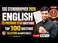 SSC Stenographer 2026 | SSC Steno English PYQ Marathon | SSC English by Shanu Sir | Testbook