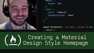 Creating a Material Design Style Homepage (P5D16) - Live Coding with Jesse