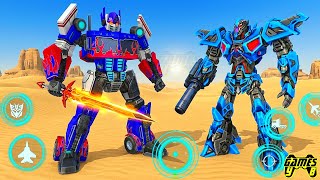 Futuristic Optimus Starscream Transformers: Truck Jet Robot City Battle 2026 - Android Gameplay
