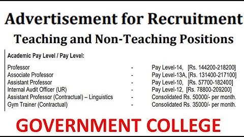 Permanent Assistant Professor Recruitment Notification in Govt. College | PG/UGC NET | Rs 1,82,400pm