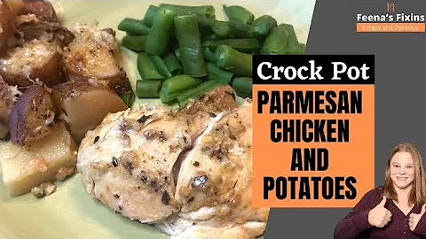 Crock Pot Parmesan Chicken and Potatoes!