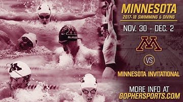 Gopher Swimming & Diving Hosts 2017 Minnesota Invitational