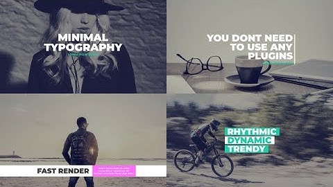 Minimal & Elegant Typography Premiere Pro Templates
