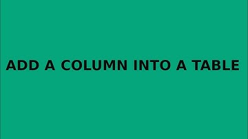 Add a column within a table using postgresql