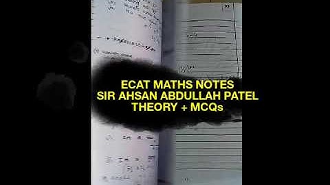 ECAT Notes - Theory + MCQs by SIR AHSAN ABDULLAH PATEL