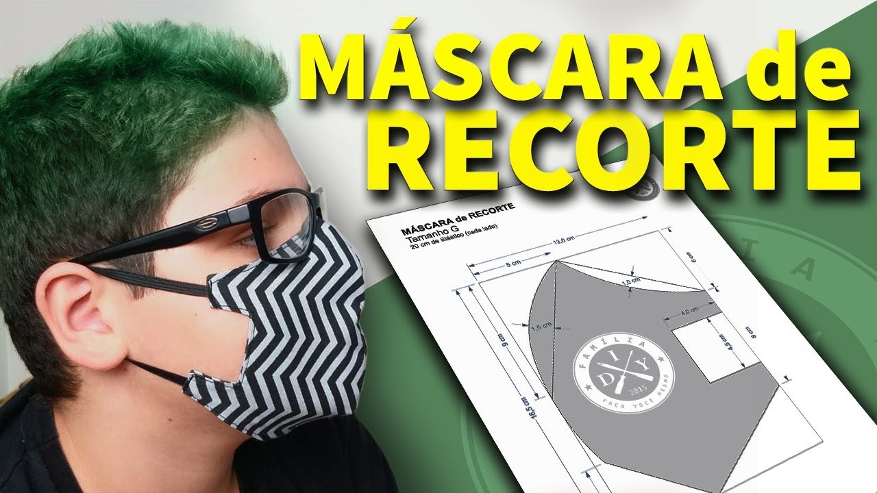 MÁSCARA DE PROTEÇÃO DE RECORTE FAMÍLIA DIY YouTube