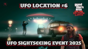 GTA: Online. • UFO Sightseeing Event 2025. • UFO Location #6. • Unlock Halloween Goodies. • 🛸👽💵