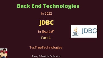1.JDBC part1 in Telugu | Java Database Connectivity | #tvstreetechnologies