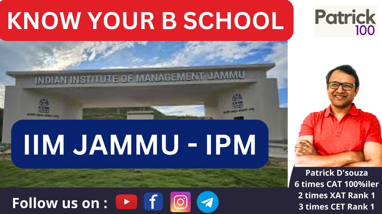 IIM Jammu IPM | Courses after class 12 | Know your B school | Patrick ...