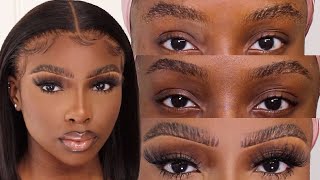 How To: PERFECT Quick And Easy Fluffy Eyebrow Tutorial | Darkskin WOC Makeup