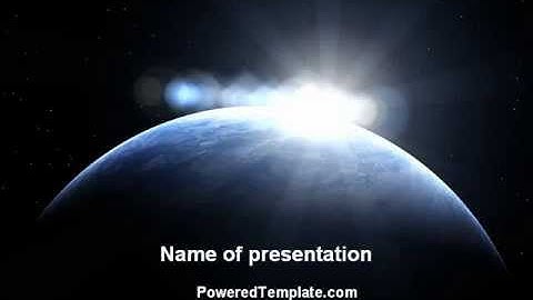 Deep Space Sunrise PowerPoint Template by PoweredTemplate.com