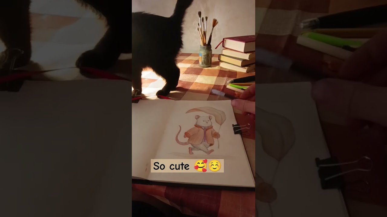 Creative Process with a Cat  