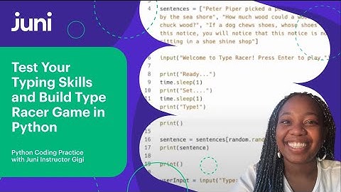 Build a Type Racer Game in Python