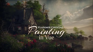 House on the lake, sculpting terrain, part 3