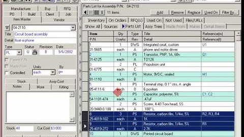 Parts Lists: Copy, Compare, Renumber and other Features