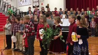 Orion first and second graders sing "Nuttin’ for Christmas" during winter program