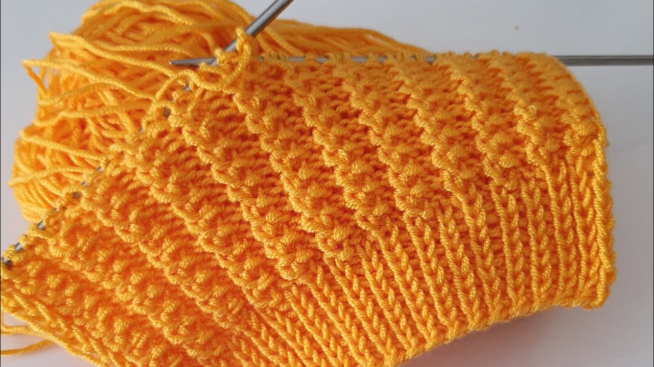 Kolay ikişiş örgü model yapılışı ♡ Bebek yelek örnekleri #örgü #easy #knitting 