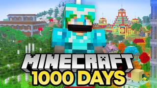 I Survived 1000 Days in Minecraft... FULL WORLD TOUR!