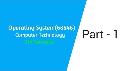 Operating System Application(68546) | Computer Technology Online Live Class