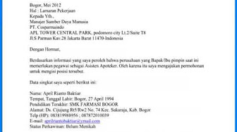 Contoh Surat Lamaran Kerja Youtube