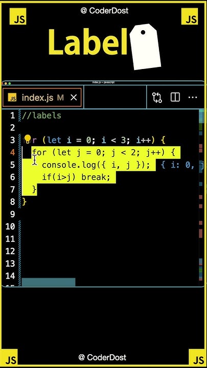 Label in JavaScript #javascript #shorts #hindi - YouTube
