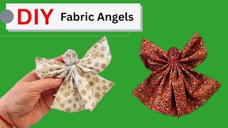 Make This 15 - Minute Fabric Angel - DIY Christmas Decor 🎀 Handmade Christmas Tree Ornaments to sew