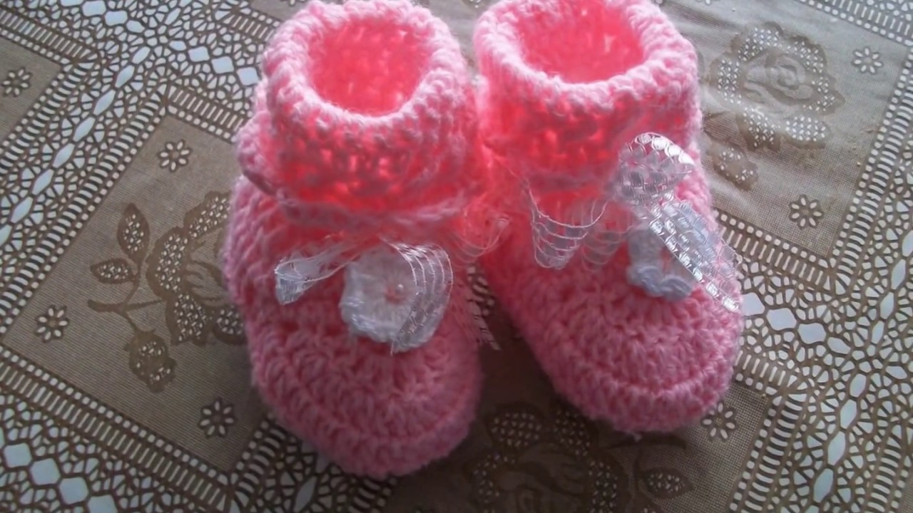 Crocheted shoes, crochet shoes, pictures, photos - YouTube