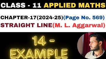 14 Example l Chapter17 l STRAIGHT LINE l example14 l Class 11th Applied Maths l M L Aggarwal 2024-25