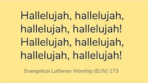 Hallelujah!