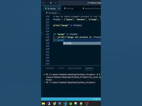 How to check element present in list or not in python - YouTube