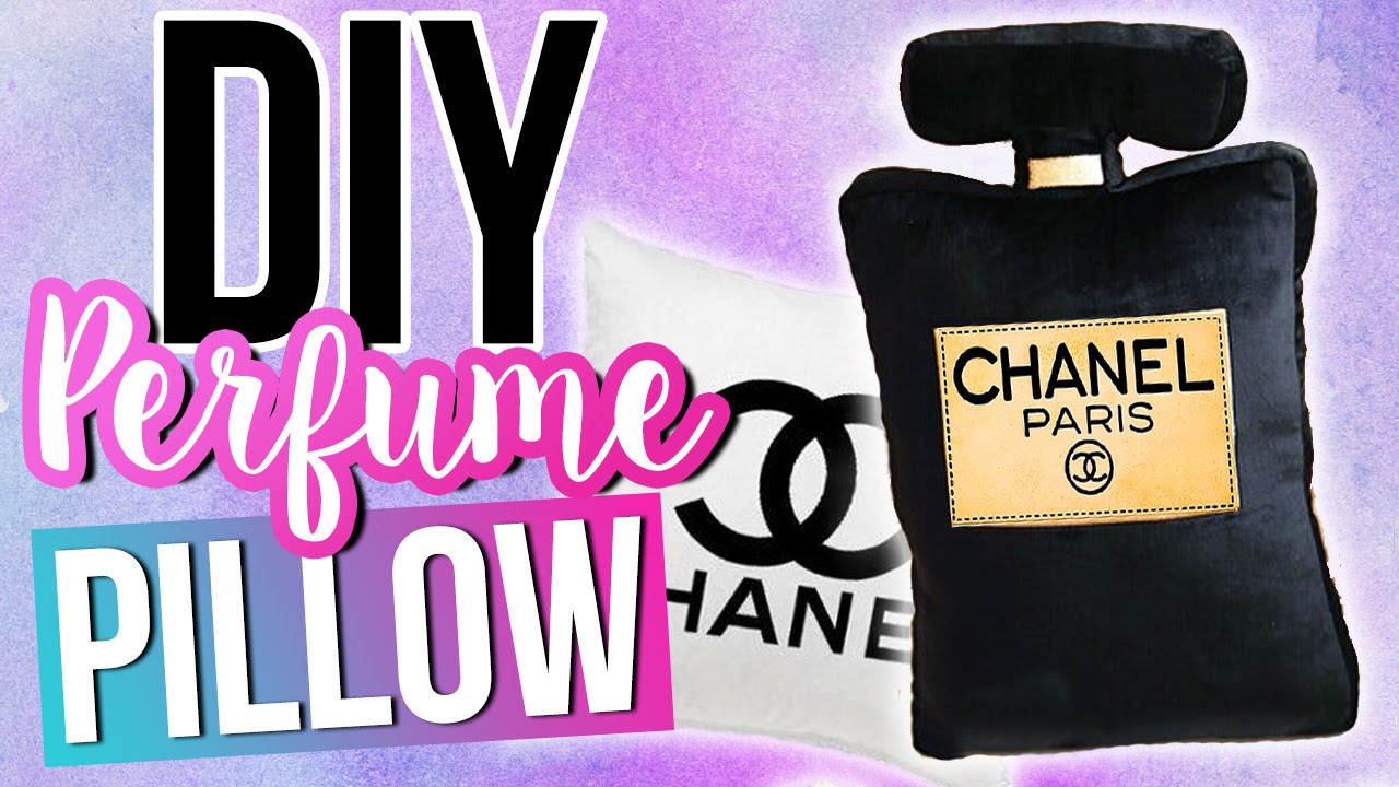 DIY CHANEL PERFUME PILLOW - NO SEW! TUMBLR ROOM DECOR on 