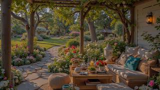 Peaceful Garden Morning Jazz 🌼 Cozy Outdoor Café Sounds and Smooth Jazz for Work, Study and Calm