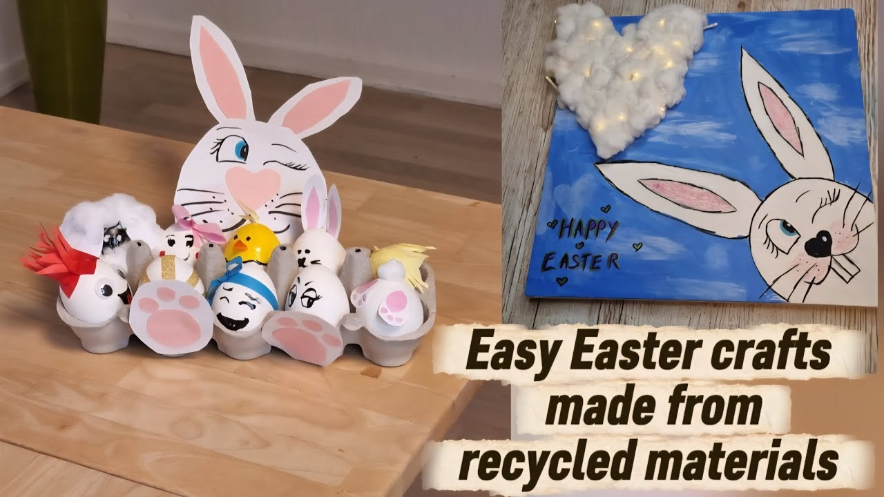 Easy Easter crafts made from recycled materials 🐣♻️Fun DIY projects that the whole family will love!