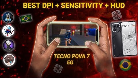 📱TECNO POVA 7 PRO 5G || Free Fire Best Dpi + Sensitivity + Hud 🇧🇷
